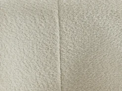 Conjunto de 6 cadeiras com apoios de braço tecido bouclé e metal preto - Creme - AKETI