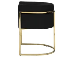 Conjunto de 2 cadeiras com apoios de braços - Veludo e metal - Preto e dourado - PERIA de Pascal Morabito