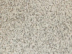 Conjunto de 6 cadeiras com apoios de braço tecido tweed e metal preto cor creme - HEKA