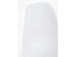 Conjunto de 4 cadeiras de polipropileno branco e pernas de madeira - SISTEMA