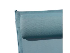 Conjunto de 2 cadeiras de convés GALAPAGOS em textileno azul claro - alumínio azul claro