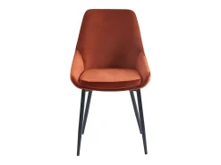 Conjunto de 2 cadeiras de veludo e metal preto cor terracota - MASURIE