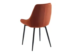 Conjunto de 2 cadeiras de veludo e metal preto cor terracota - MASURIE