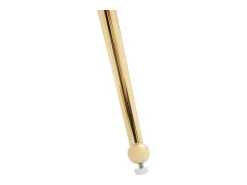 Conjunto de 2 cadeiras em veludo - com braços e pernas em metal dourado - Bege e Dourado