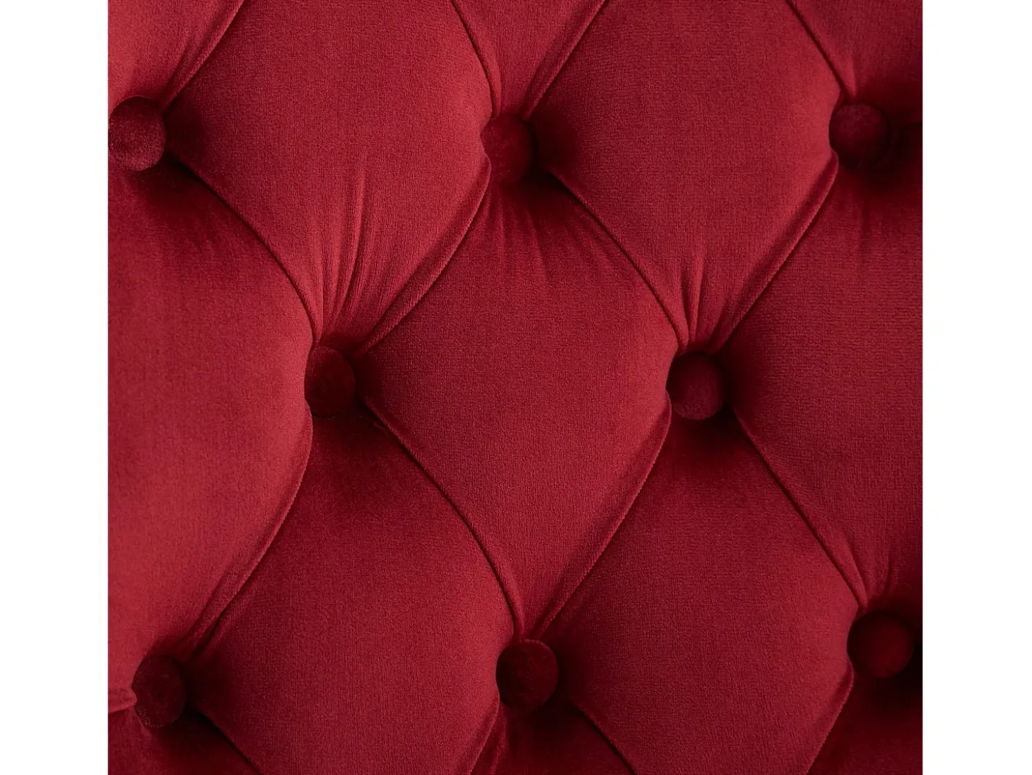 Conjunto de 2 cadeiras em veludo - Pés em madeira e tachas decorativas - Cor bordeaux