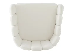 Conjunto de 6 cadeiras em veludo - costas em forma de leque - estrutura em ferro banhado a ouro - branco e dourado
