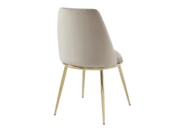 Conjunto de 6 cadeiras estilo art déco em veludo e metal dourado - Bege - NEBINA de Pascal Morabito