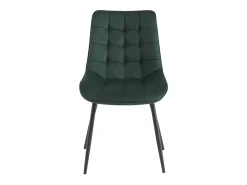 Conjunto de 2 cadeiras estofadas - Veludo e metal preto - Verde - OLLUA