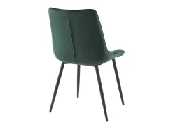 Conjunto de 2 cadeiras estofadas - Veludo e metal preto - Verde - OLLUA
