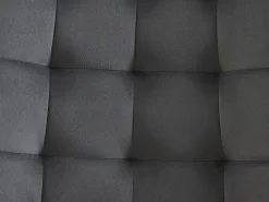 Conjunto de 6 cadeiras estofadas - Veludo e metal preto - Cinza - OLLUA