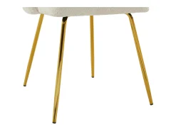 Conjunto de 6 cadeiras tecido bouclé e metal dourado cor creme ALTINAM de Pascal MORABITO