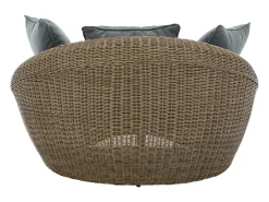 Conjunto de 2 cadeirões de jardim resina entrançada natural claro - WHITEHEAVEN de MYLIA