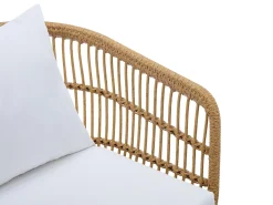 Conjunto de 2 cadeirões de jardim em resina entrançada natural claro - LOUSINI de MYLIA