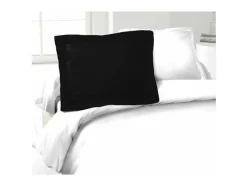 Conjunto de 2 Capas de Almofada 100% Algodão Preto 50x70 cm