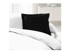 Conjunto de 2 Capas de Almofada 100% Algodão Preto 63x63 cm