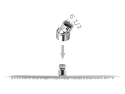 Conjunto de 2 chuveiros de imersão 40 cm de diâmetro aço inoxidável 02_0002102