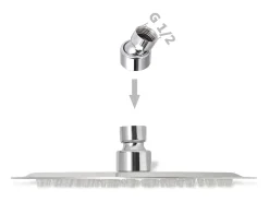 Conjunto de 2 chuveiros de imersão 20 cm de diâmetro aço inoxidável 02_0002099