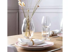 Conjunto de 4 cálices de vinho branco de cristal transparente 120 ml, Rose Garden