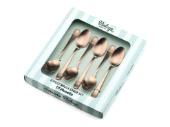 Conjunto de 6 colheres de café expresso Austin Cobre Fosco Amefa