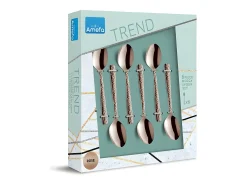 Conjunto de 6 colheres de café Moka Champagne rosé Amefa - Coleção Felicity