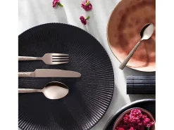 Conjunto de 6 colheres de café Moka Champagne rosé Amefa - Coleção Felicity