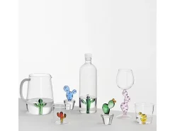 Conjunto de 6 copos de vidro borossilicato multicolorido 350 ml, Desert Plants