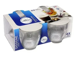 Conjunto de 4 Copos Gigogne Duralex 22 cl - Lembranças de Infância - Vidro Temperado Resistente - Fabricado em França