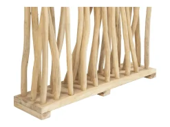 Conjunto de 2 divisórias em madeira de teca - C. 100 x P. 25 x A. 180 cm - Natural - GAYANA
