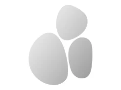 Conjunto de 3 espelhos de parede orgânicos, 3 tamanhos - SANIJI