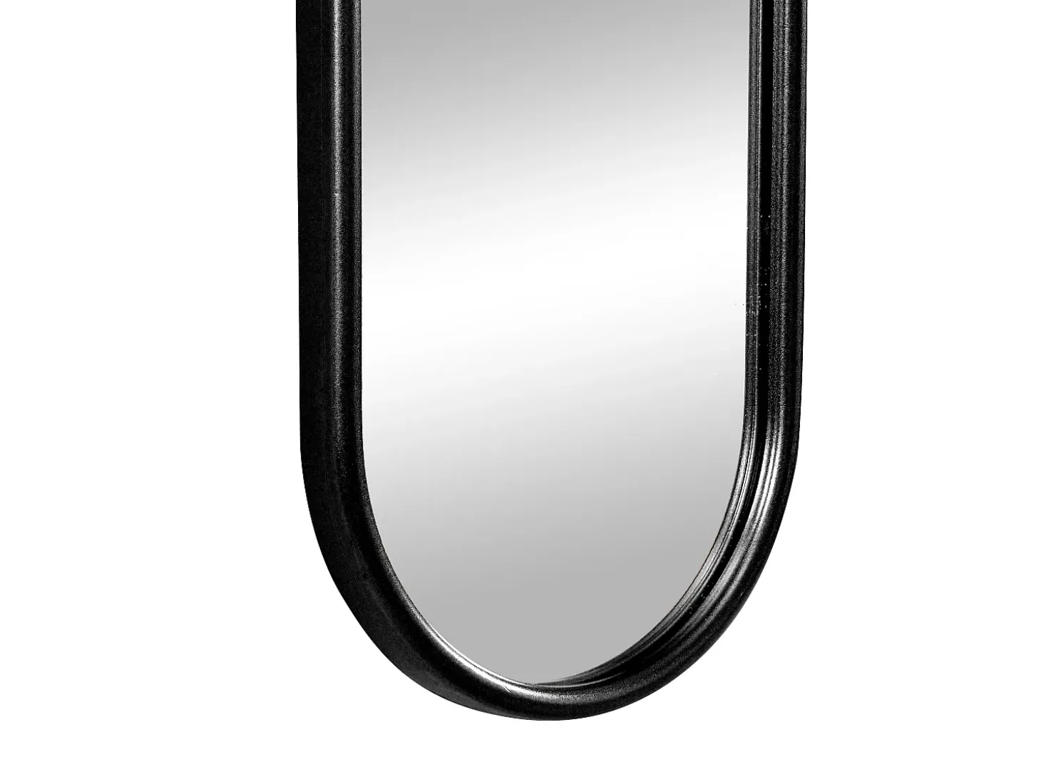 Conjunto de 3 espelhos ovais em metal - C.23 x A.120 cm - Preto - JAYLEN