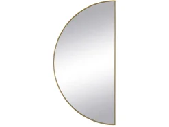 Conjunto de 2 espelhos semicírculo design em metal C.50 x A.100 cm dourado - GAVRA