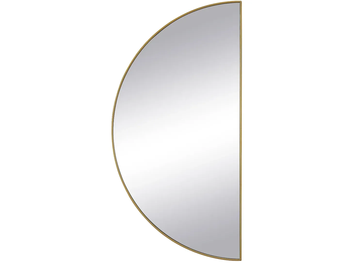 Conjunto de 2 espelhos semicírculo design em metal C.50 x A.100 cm dourado - GAVRA