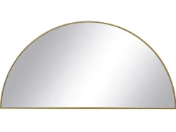 Conjunto de 2 espelhos semicírculo design em metal C.50 x A.100 cm dourado - GAVRA