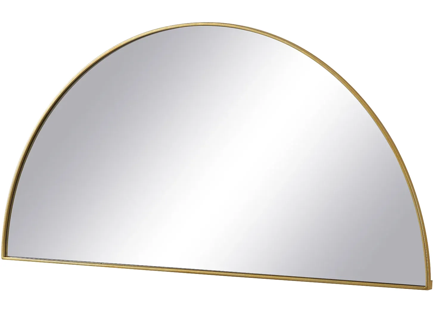 Conjunto de 2 espelhos semicírculo design em metal C.50 x A.100 cm dourado - GAVRA
