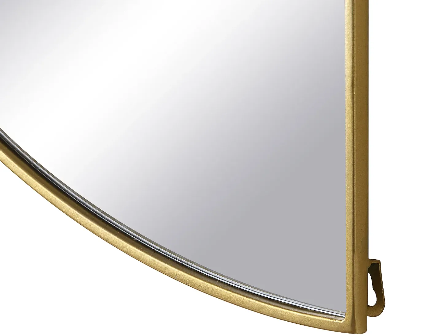 Conjunto de 2 espelhos semicírculo design em metal C.50 x A.100 cm dourado - GAVRA