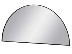 Conjunto de 2 espelhos semicírculo design em metal C.50 x A.100 cm preto - GAVRA
