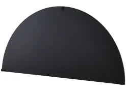 Conjunto de 2 espelhos semicírculo design em metal C.50 x A.100 cm preto - GAVRA