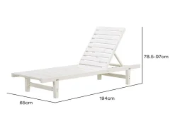 Conjunto de 2 espreguiçadeiras de madeira 