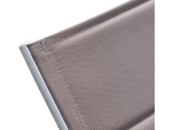Conjunto de 2 espreguiçadeiras BARBADOS em taupe textilene - alumínio branco