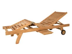 Conjunto de 2 espreguiçadeiras várias posições teca natural claro BYBLOS II de MYLIA