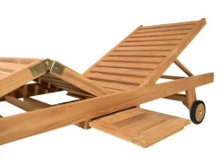 Conjunto de 2 espreguiçadeiras várias posições teca natural claro BYBLOS II de MYLIA