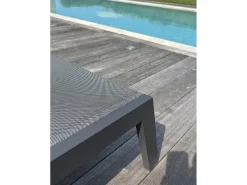 Conjunto de 2 espreguiçadeiras em alumínio e lona plastificada