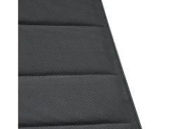 Conjunto de 2 espreguiçadeiras BARBADOS em textilene preto e mesa de apoio - alumínio cinzento antracite