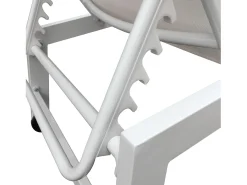 Conjunto de 2 espreguiçadeiras BARBADOS em textilene branco e mesa de apoio - alumínio branco