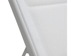 Conjunto de 2 espreguiçadeiras BARBADOS em textileno branco - alumínio branco