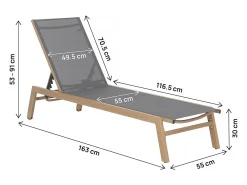 Conjunto de 2 espreguiçadeiras 