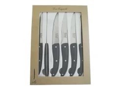 Conjunto de 6 facas de carne Laguiole Prestige com lâmina lisa