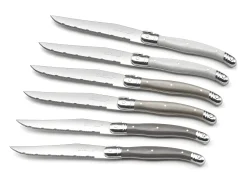 Conjunto de 6 facas de carne Laguiole Tradition - Cores sortidas