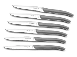 Conjunto de 6 facas de carne Laguiole Sky Cinza ABS Efeito Pele