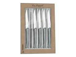 Conjunto de 6 facas de carne Laguiole Sky Cinza ABS Efeito Pele